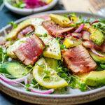Seared tuna and avocado salad