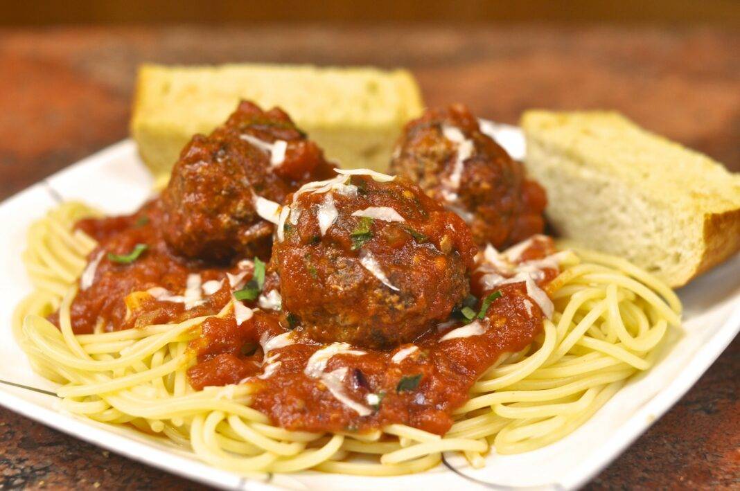 Classic Spaghetti and Meatballs with Sustainable Herbs