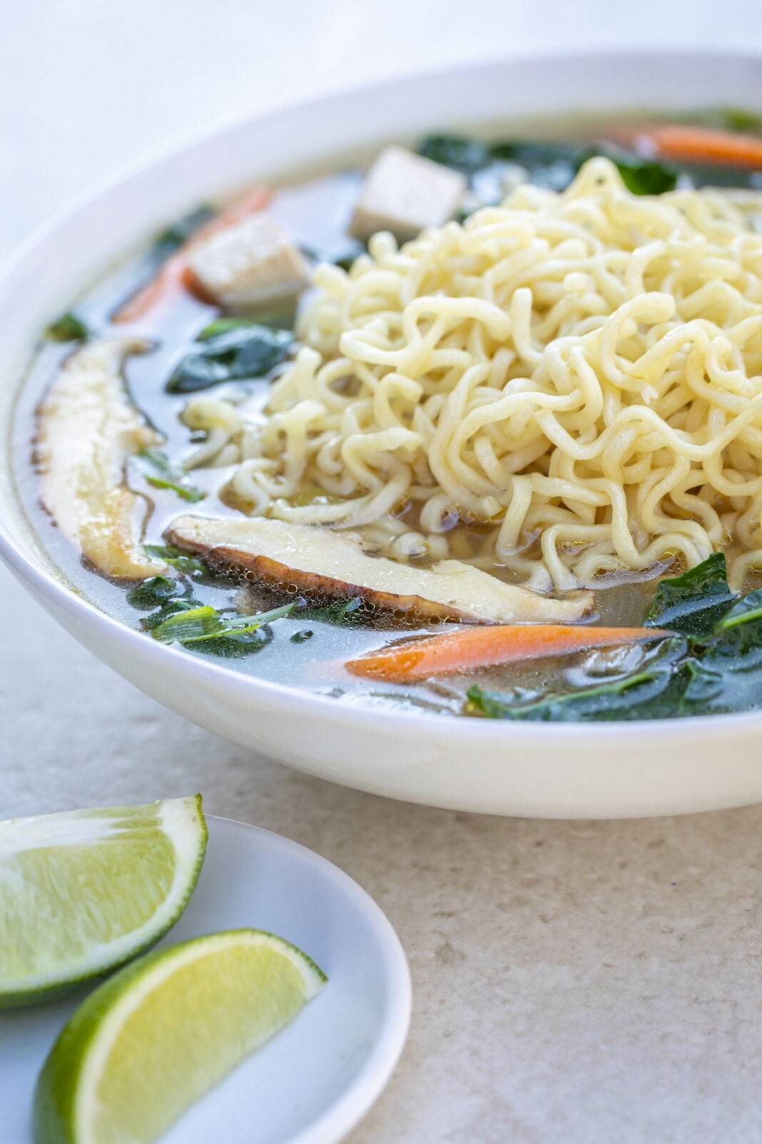 Ramen noodle soup in a bowl.