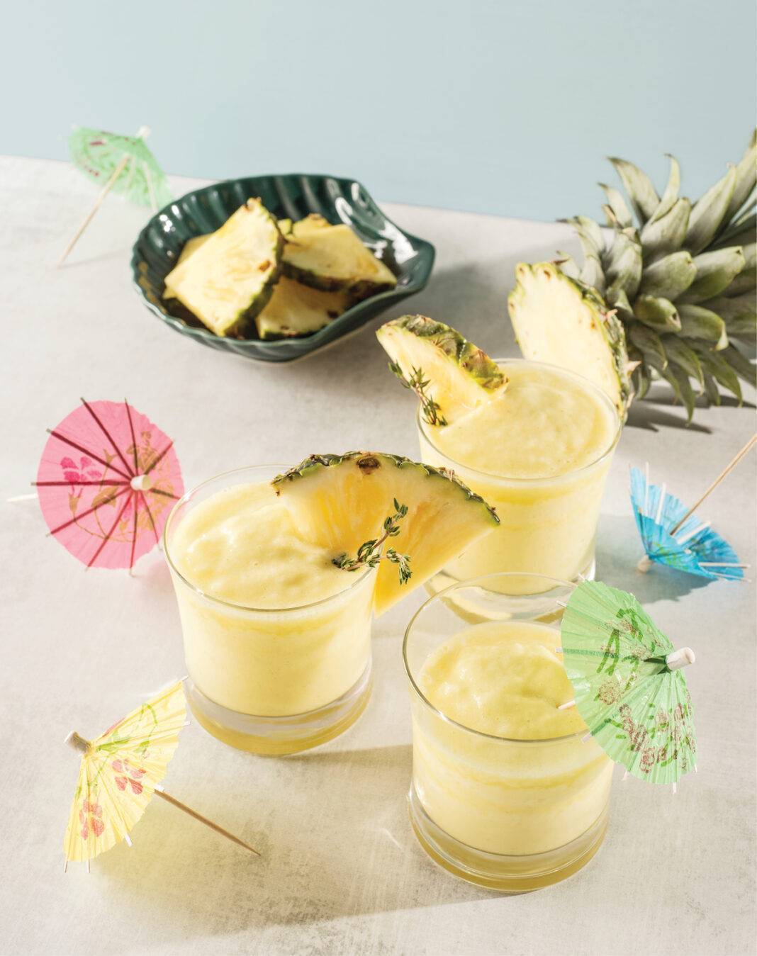 Pineapple, Thyme, and Coconut Water Whip