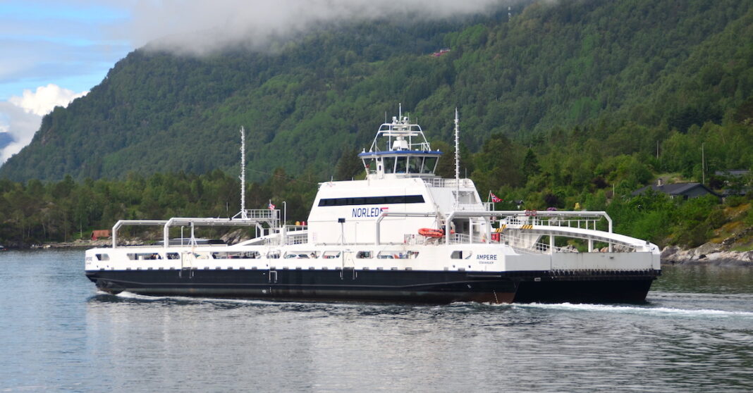 An electric ferry in Norway.