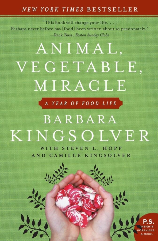 Book cover of Animal Vegetable Miracle