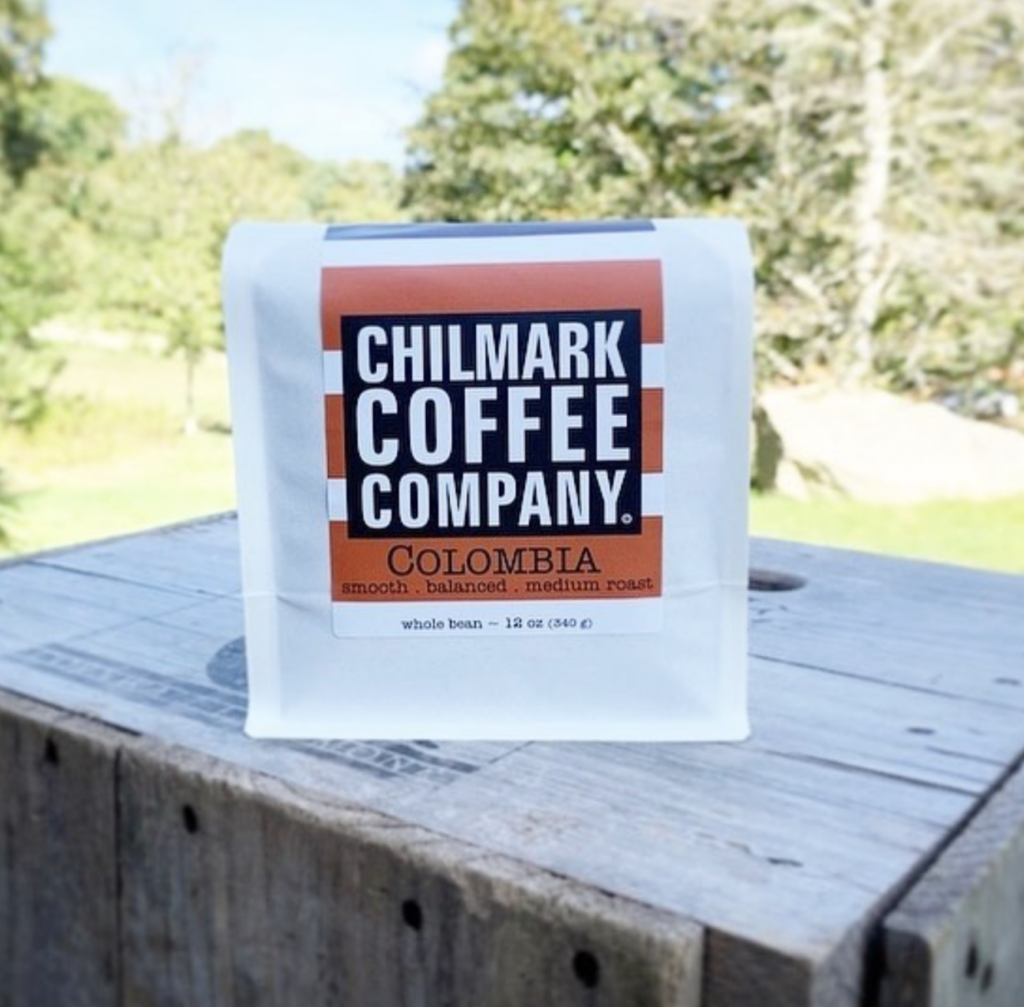 bagged Chilmark Coffee on table