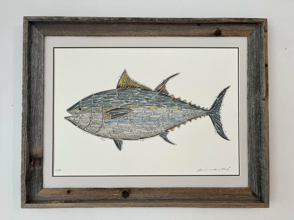 fish illustration in frame